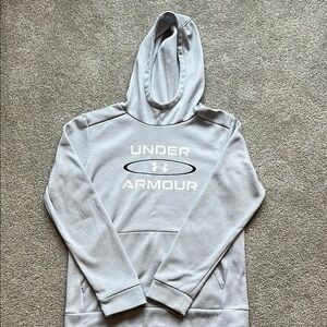 Under Armour Gray Hoodie Sweatshirt with Logo